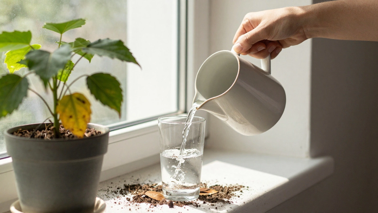 Чем поливать цветы, когда желтеют листья: правильные способы и причины