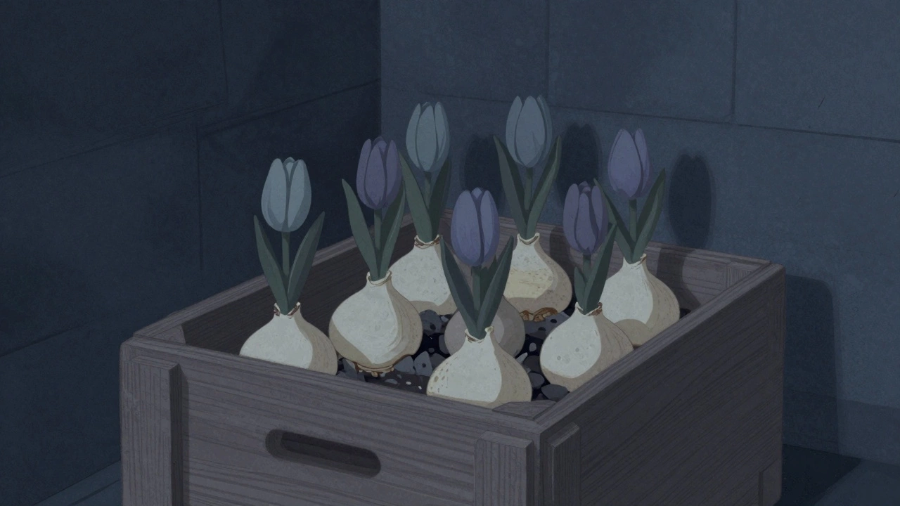 Луковицы тюльпанов в холодном хранилище