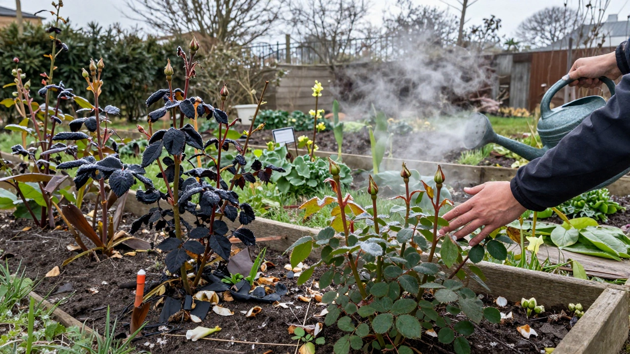 Здоровые растения после весенних заморозков